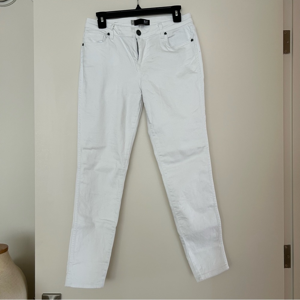 KUT from the Kloth Donna Ankle Skinny Jeans White